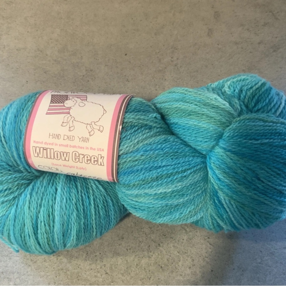 Pagewood Farm Willow Creek Hand Dyed Yarn “Seabreeze” 1100 yards